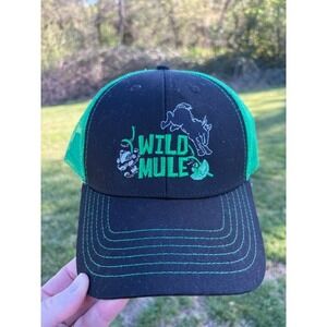 Brewery Branding Co Wild Mule Trucker Hat Black Green Snapback Cap Style 5520